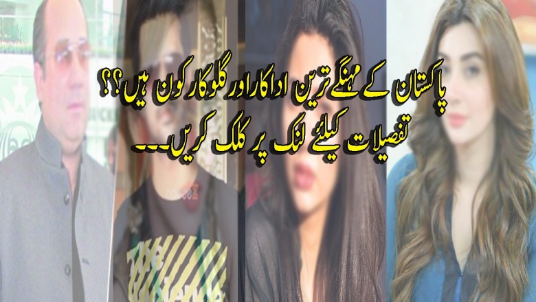 پاکستان کےمہنگےترین اداکاراورگلوکارکون ہیں
