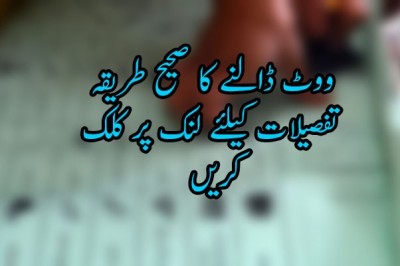 ووٹ ڈالنے کا صحیح طریقہ