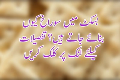 بسکٹ میں سوراخ کیوں بنائے جاتے ہیں؟