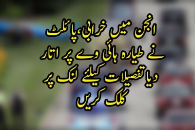 انجن میں خرابی، پائلٹ نے طیارہ ہائی وے پر اتار دیا