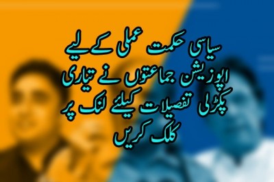سیاسی حکمت عملی کےلیے اپوزیشن جماعتوں نے تیاری پکڑلی