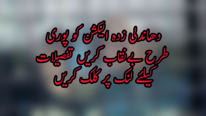 دھاندلی زدہ الیکشن کو پوری طرح بےنقاب کریں