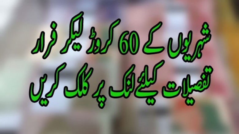 شہریوں کے 60 کروڑ لیکر فرار