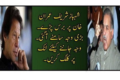 شہبازشریف عمران خان پر برس پڑے۔  وجہ جاننے کیلئے لنک  پر کلک کریں۔