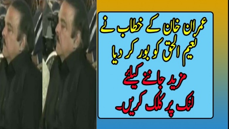 عمران خان کے خطاب نے نعیم الحق کو بور کر دیا