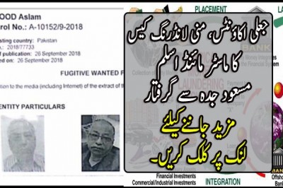 جعلی اکاؤنٹس، منی لانڈرنگ کیس کا ماسٹر مائنڈ اسلم مسعود جدہ سے گرفتار