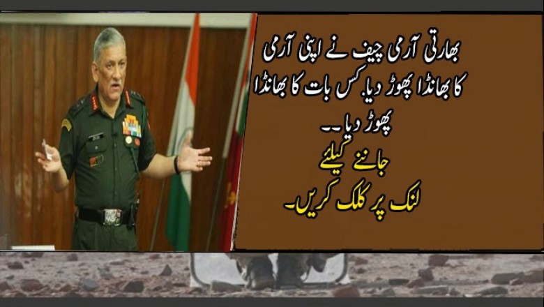 بھارتی آرمی چیف نے اپنی آرمی کا بھانڈا پھوڑ دیا