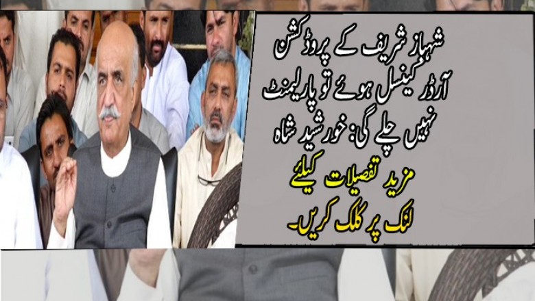 شہباز شریف کے پروڈکشن آرڈر کینسل ہوئے تو پارلیمنٹ نہیں چلے گی: خورشید شاہ