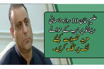 علیم خان 10 روزہ جسمانی ریمانڈ پر نیب کے حوالے