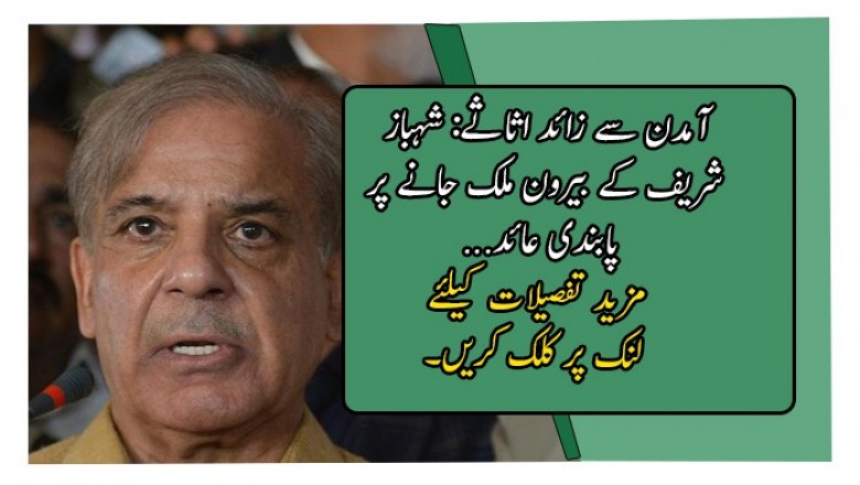 آمدن سے زائد اثاثے: شہباز شریف کے بیرون ملک جانے پر پابندی عائد