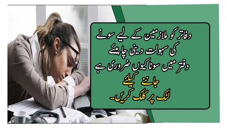 دفاتر کو ملازمین کے لیے سونے کی سہولت دینی چاہیئے