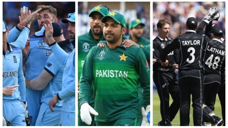ورلڈکپ سیمی فائنل کیلئے پاکستان، نیوزی لینڈ اور انگلینڈ کے درمیان مقابلہ