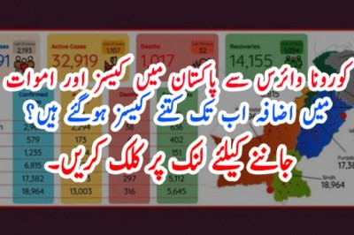 کورونا وائرس سے پاکستان میں کیسز اور اموات میں اضافہ اب تک کتنے کیسز ہوگئے ہیں؟